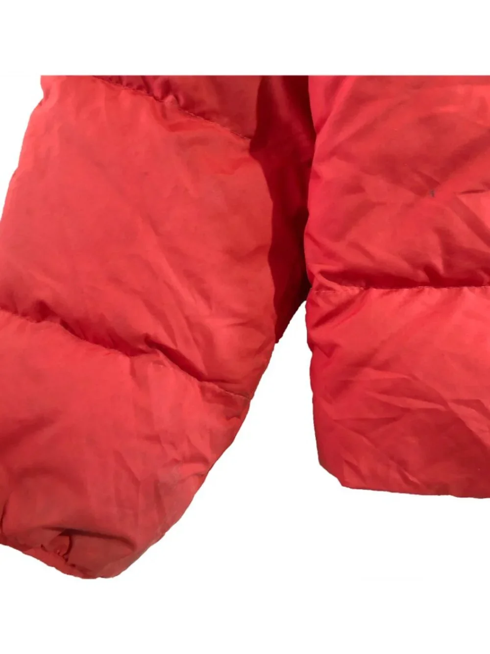 The North Face Puffer Jacket Boys Size 10 Red 600 Hooded Reversible Quilted